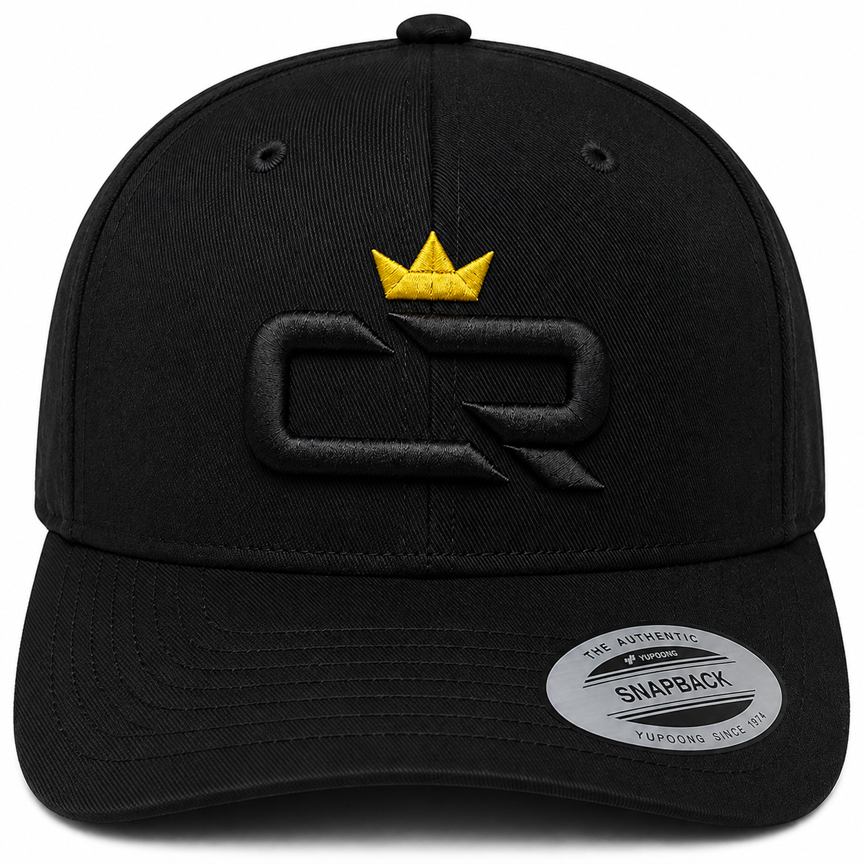 CR Block Snapback Hat - Black