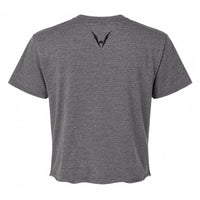 Gray Crest Crop Top
