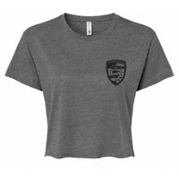 Gray Crest Crop Top