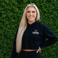 Black Hoodie Crop Top