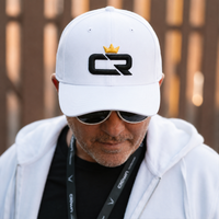 CR Block Snapback Hat - White